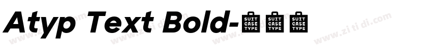 Atyp Text Bold字体转换